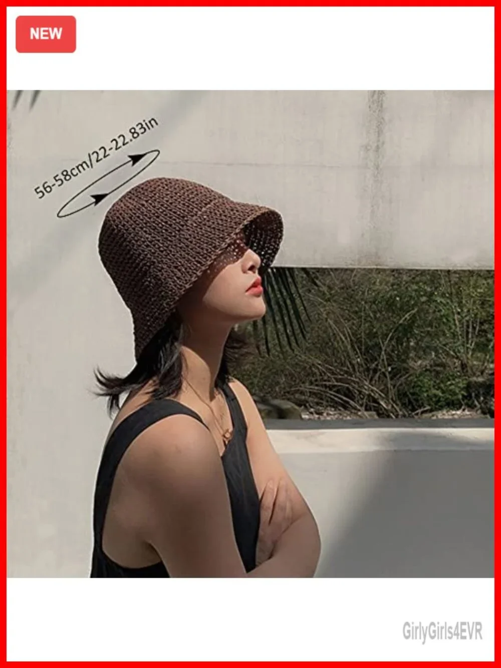 Hand-Woven Packable Beach Bucket Sun Hat with UV Protection